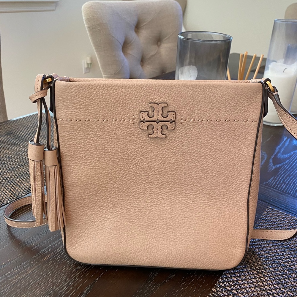 Authentic Tory Burch McGraw Swing-pack in Devon Sand
